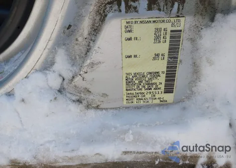 2013 Nissan Altima 2.5 Sl z USA, uszkodzony, nr VIN 1N4AL3AP6DC295513